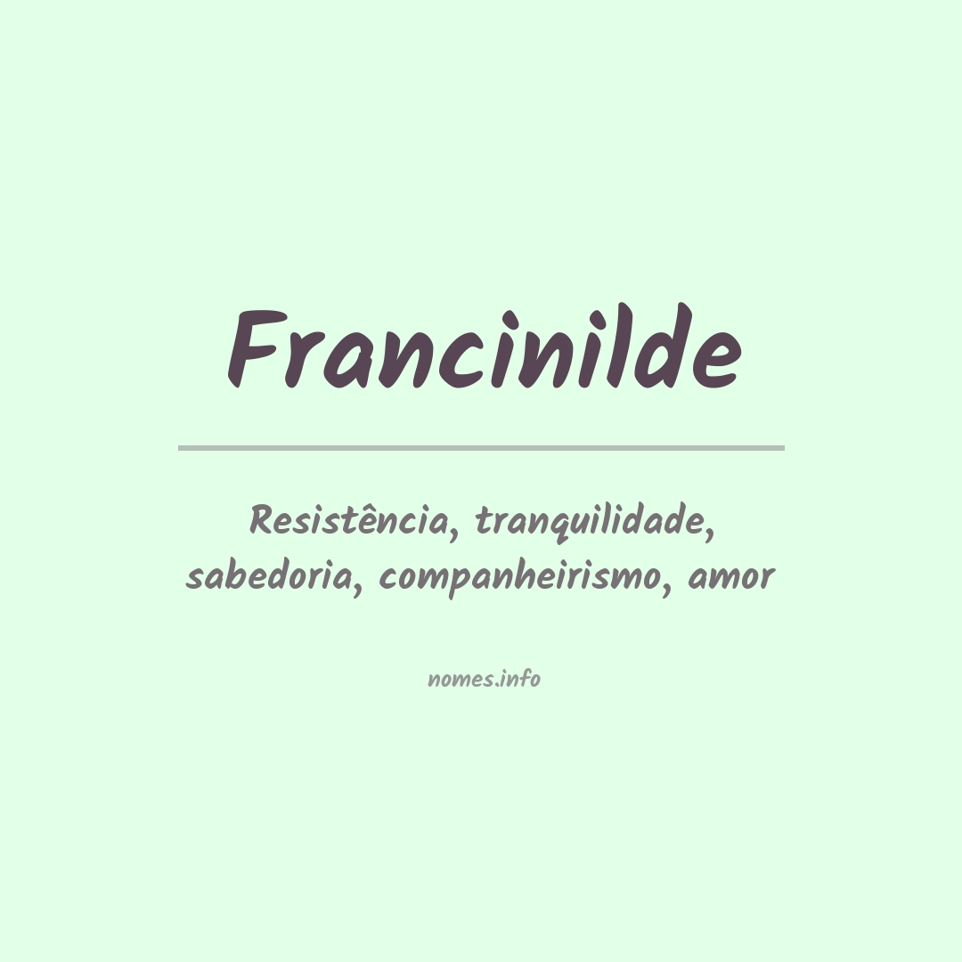 Significado do nome Francinilde