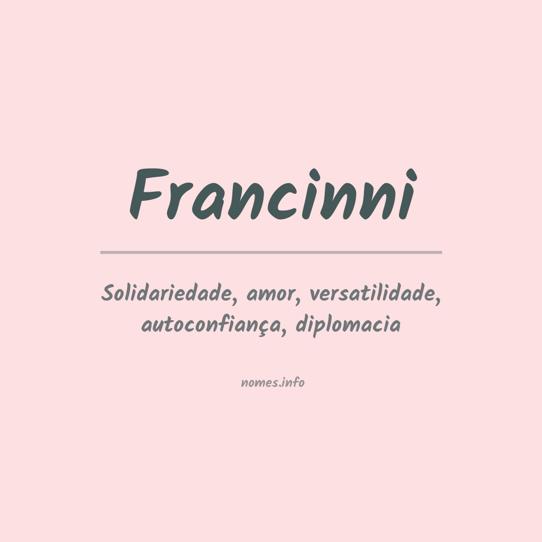 Significado do nome Francinni