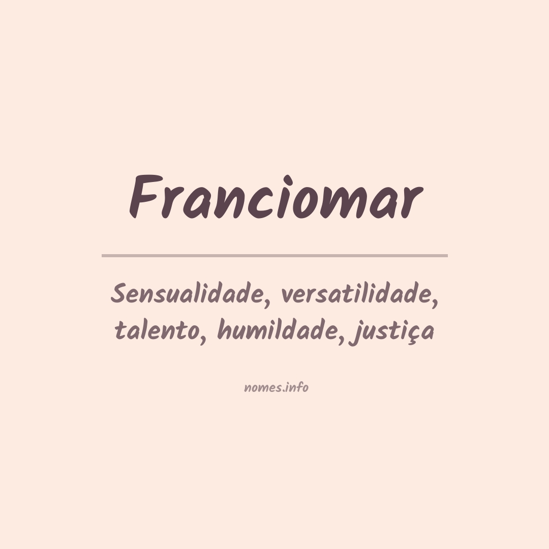 Significado do nome Franciomar