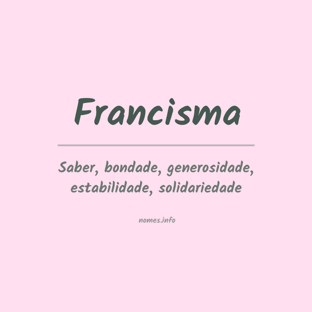 Significado do nome Francisma