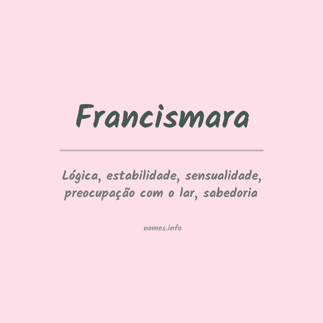 Significado do nome Francismara