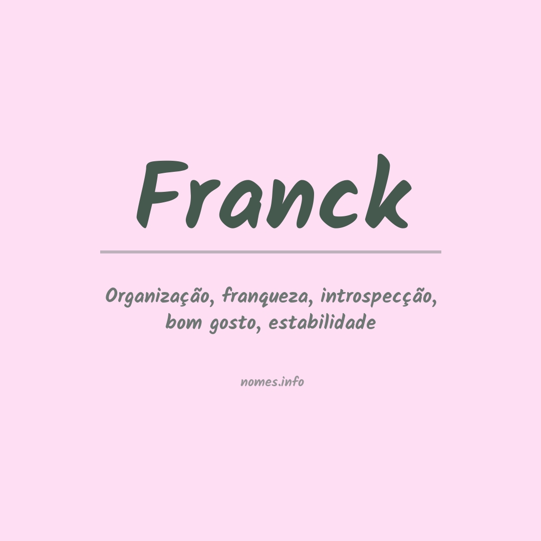 Significado do nome Franck