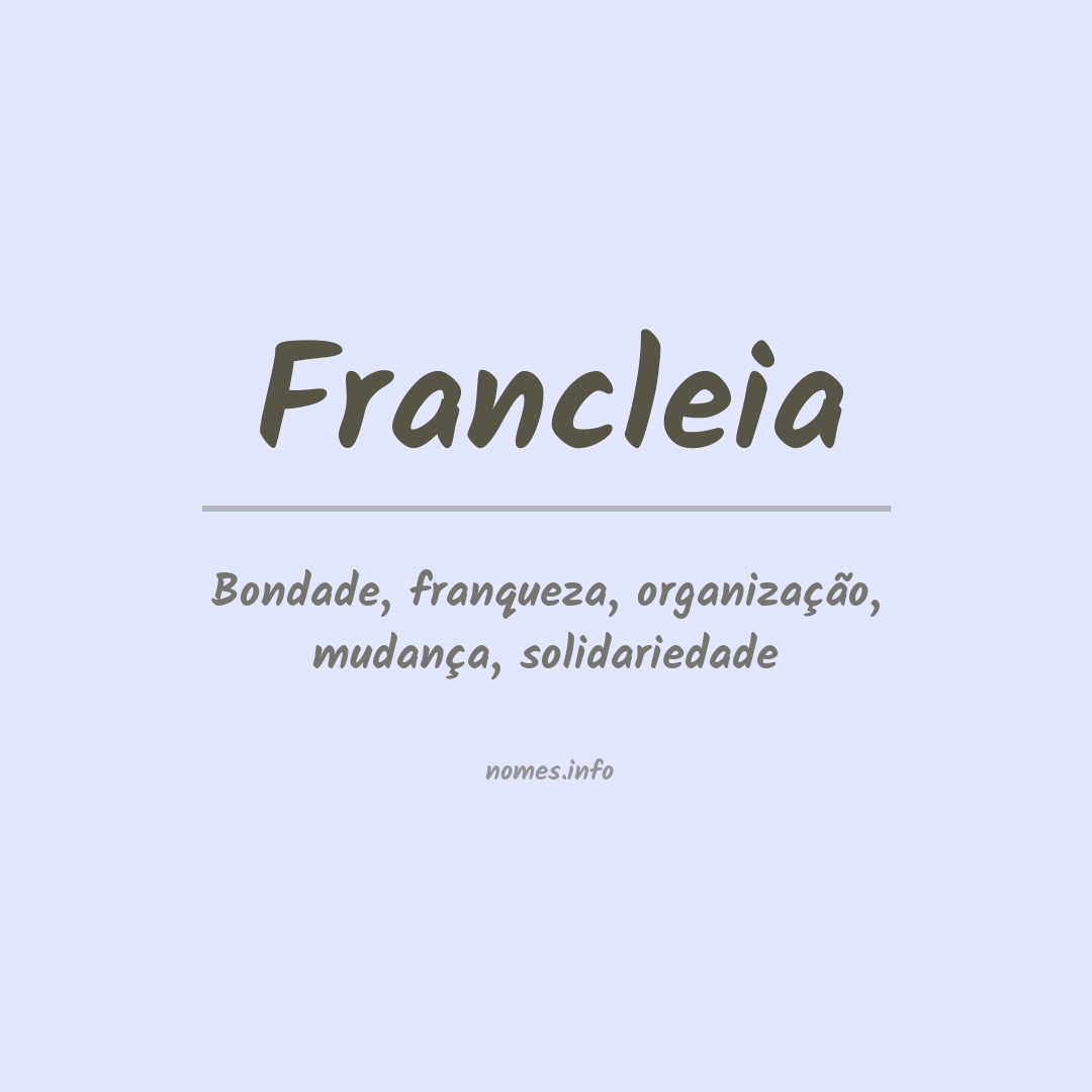 Significado do nome Francleia