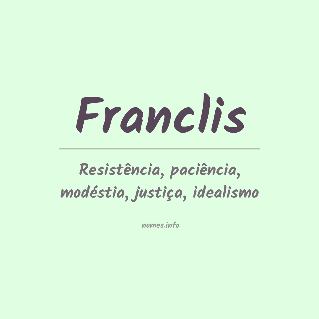 Significado do nome Franclis