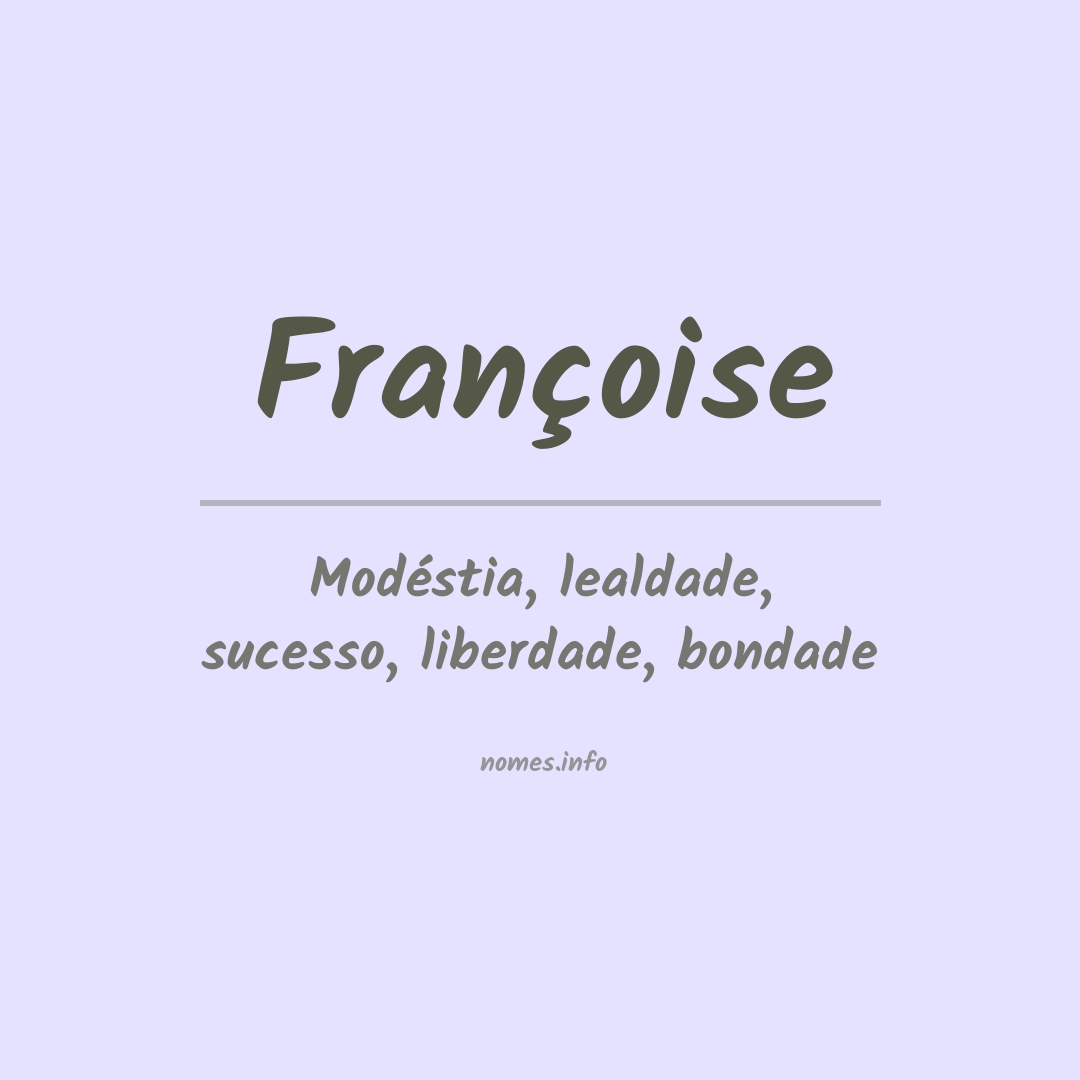 Significado do nome Françoise