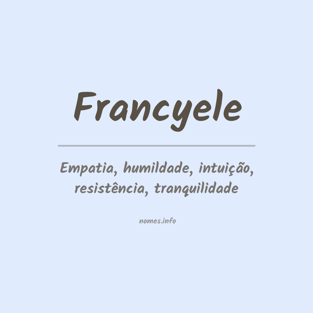 Significado do nome Francyele