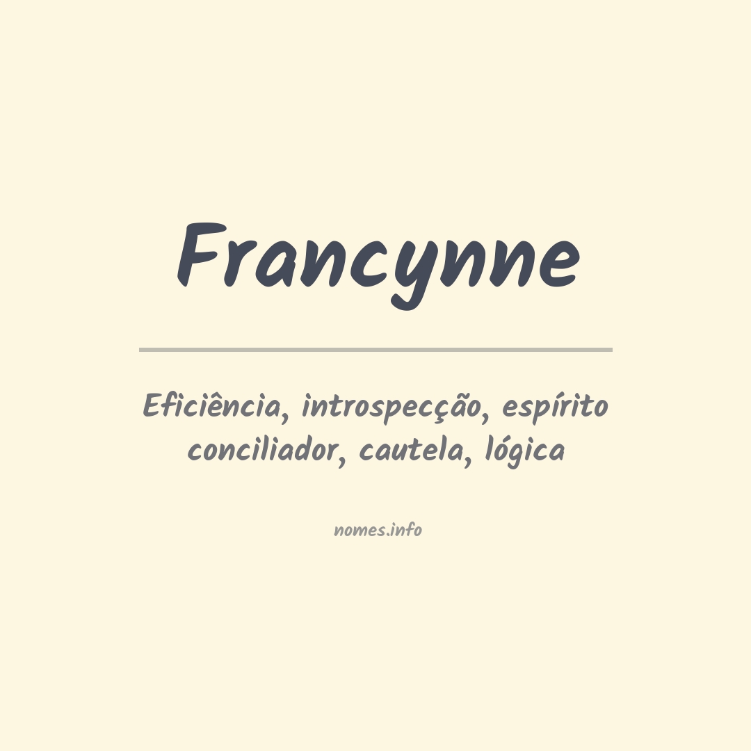Significado do nome Francynne