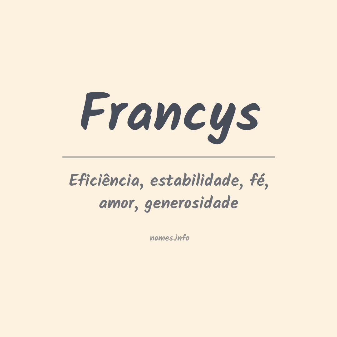 Significado do nome Francys