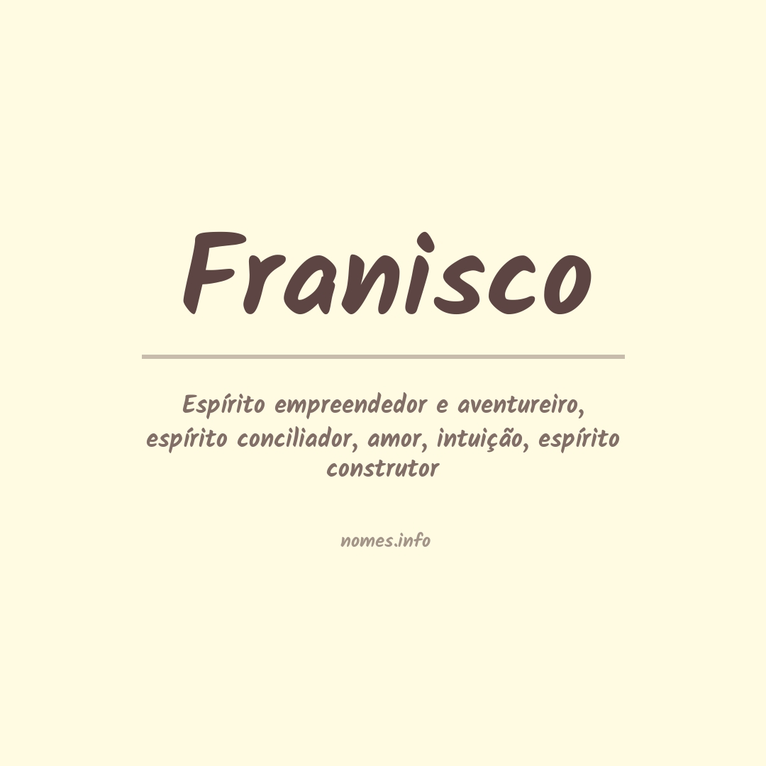 Significado do nome Franisco