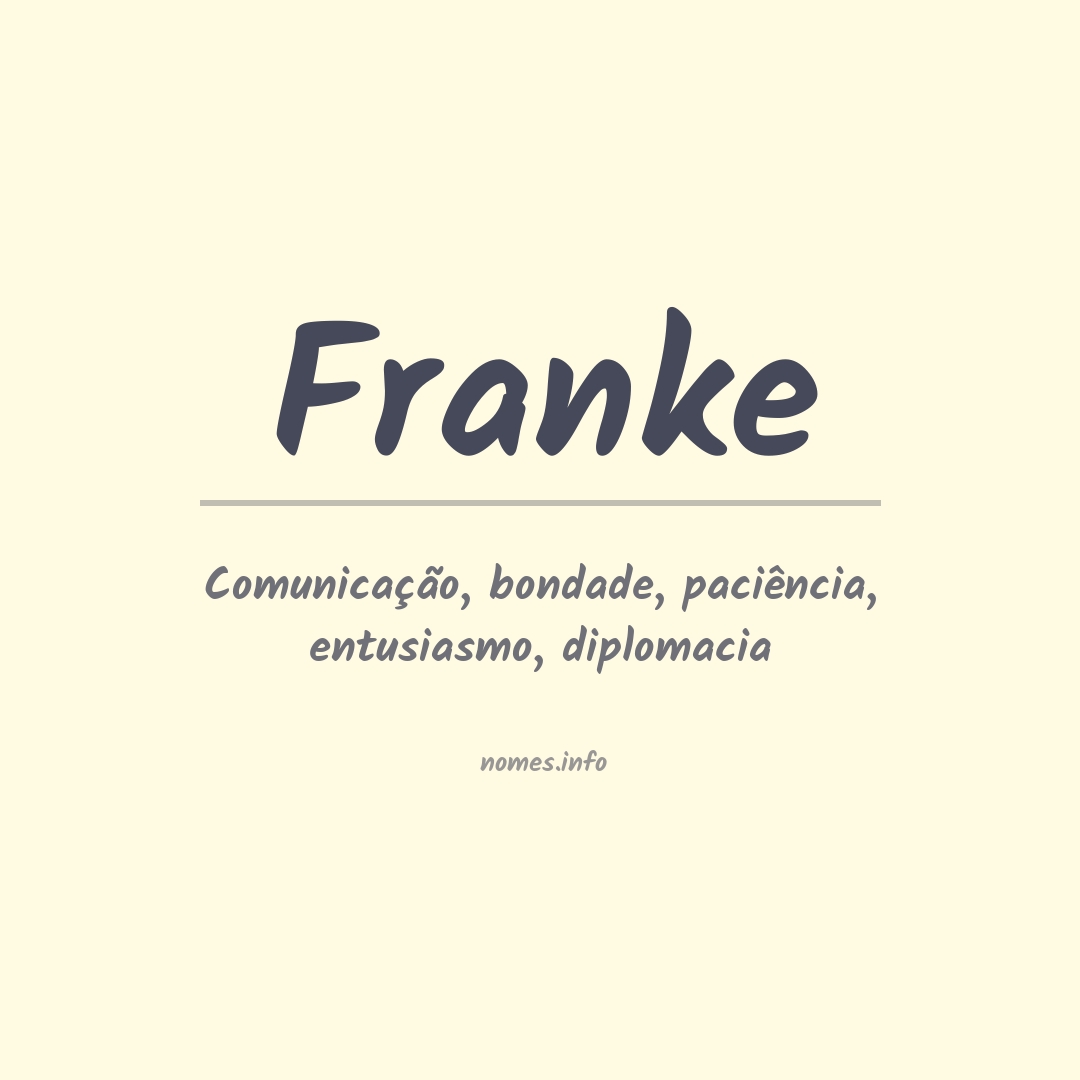Significado do nome Franke