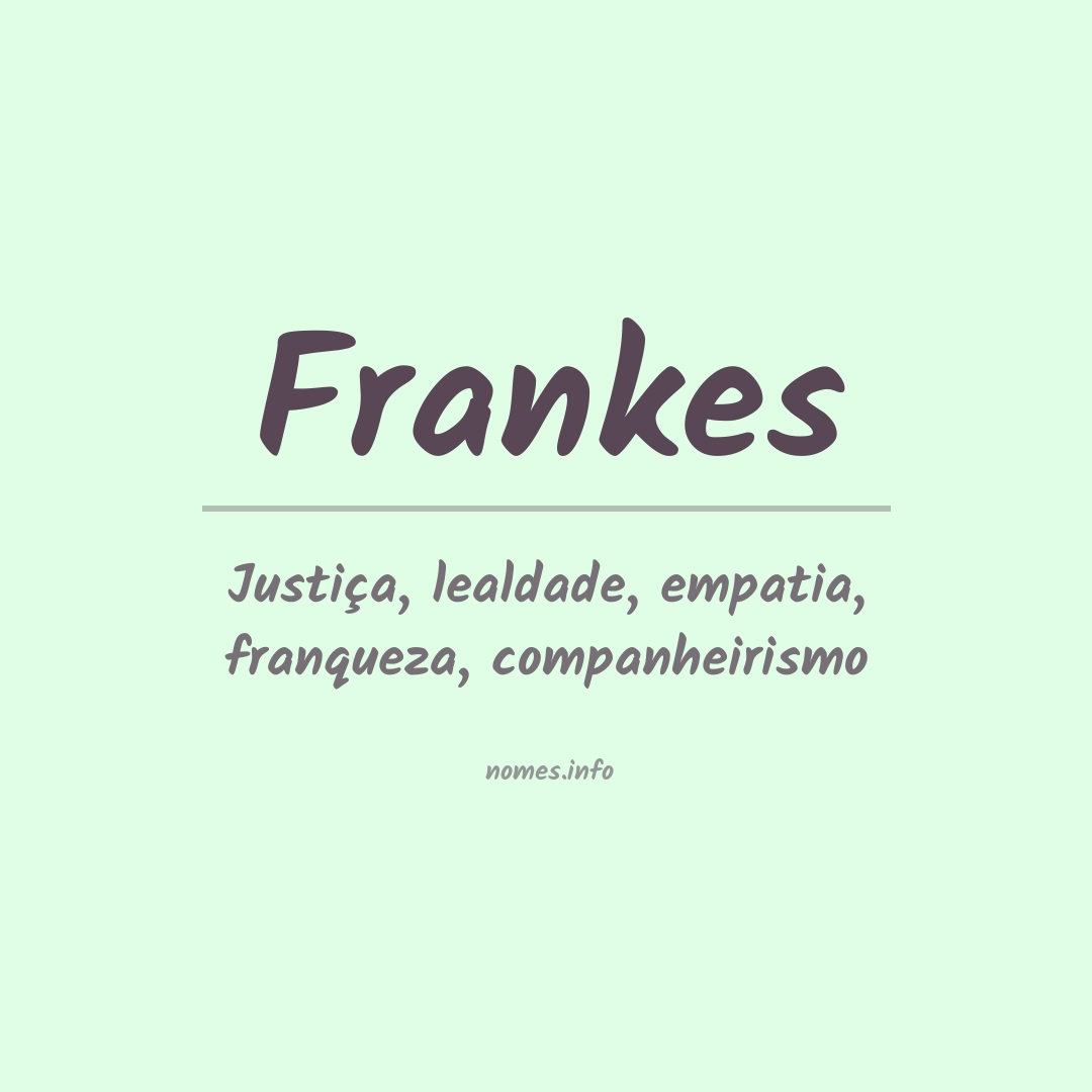 Significado do nome Frankes