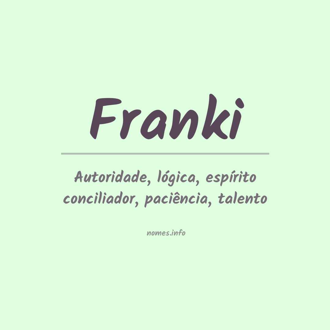 Significado do nome Franki