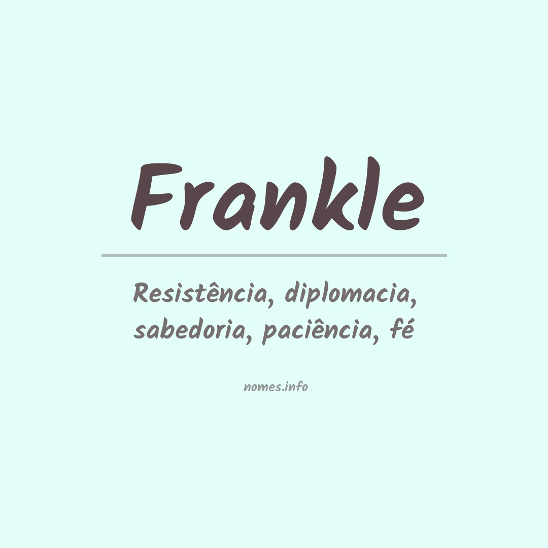 Significado do nome Frankle