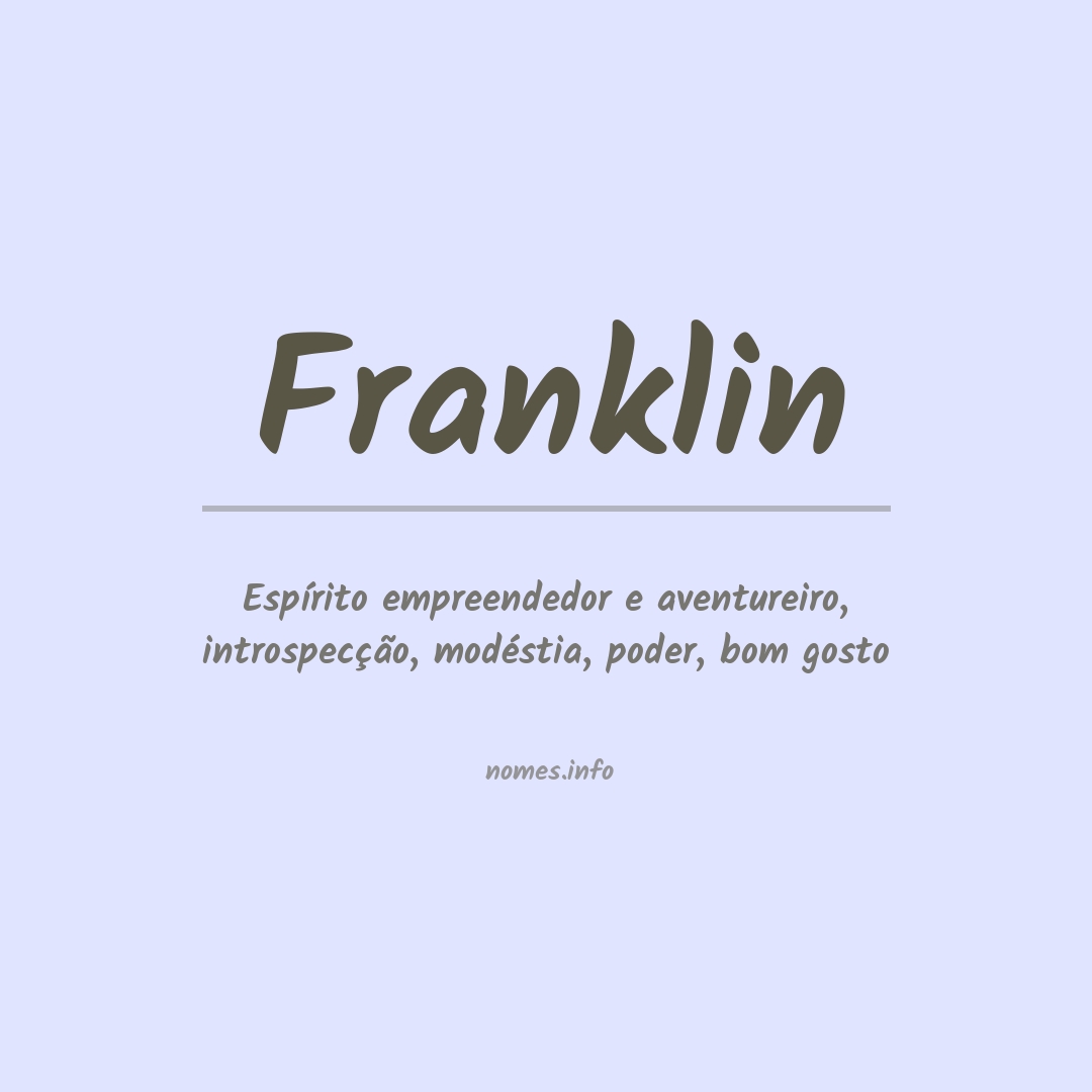 Significado do nome Franklin