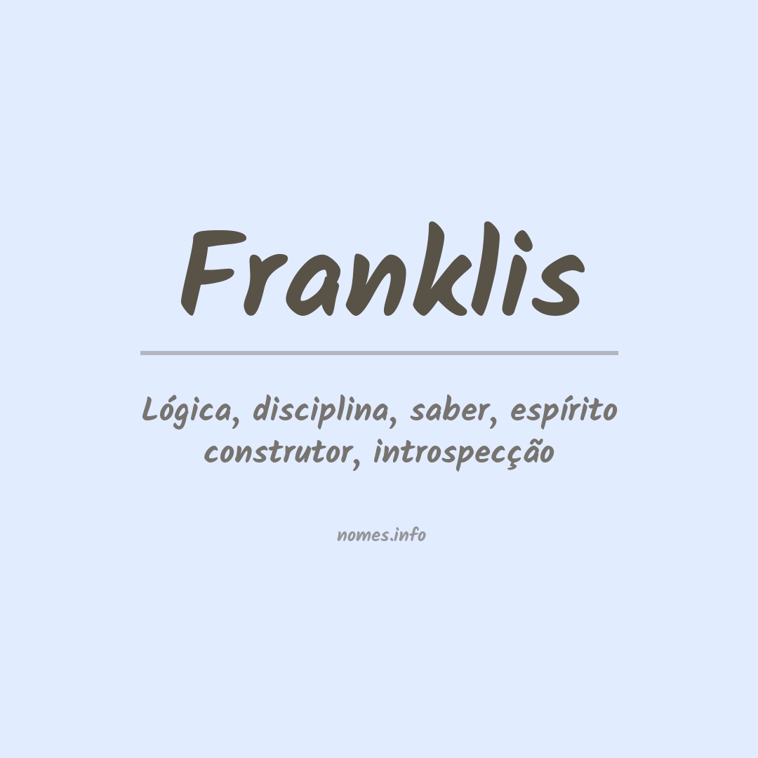 Significado do nome Franklis