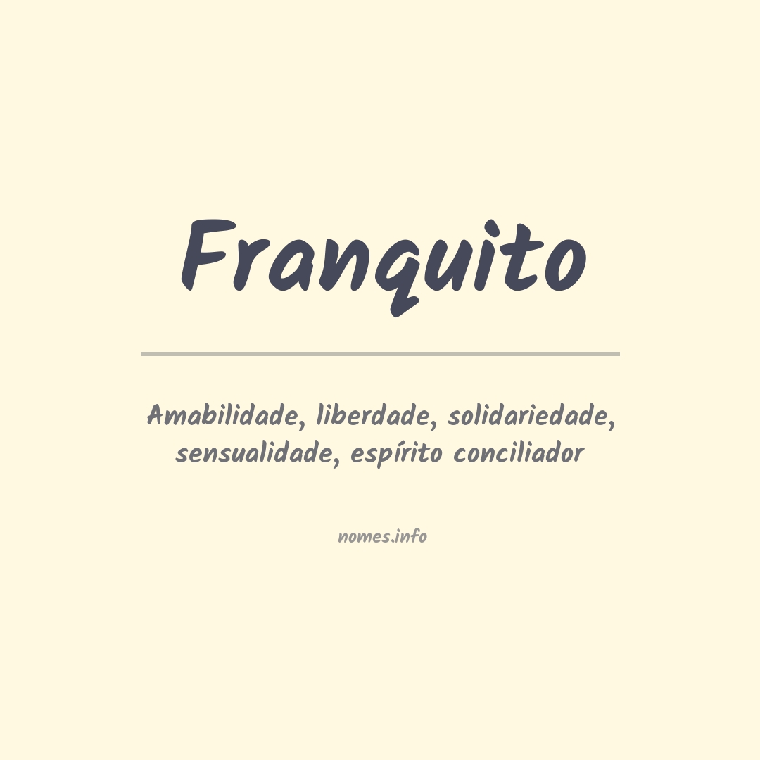 Significado do nome Franquito