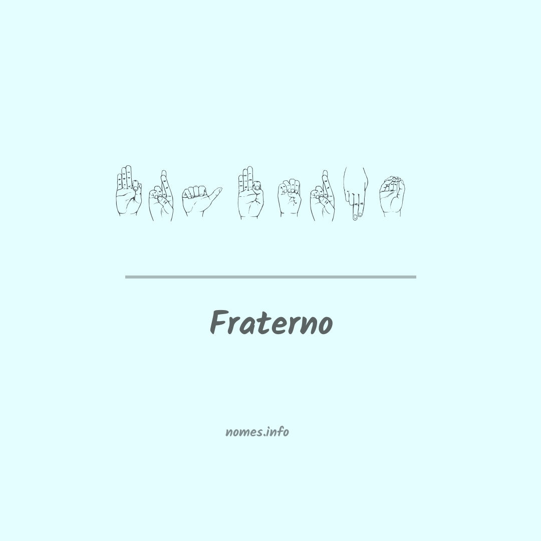 Fraterno em Libras