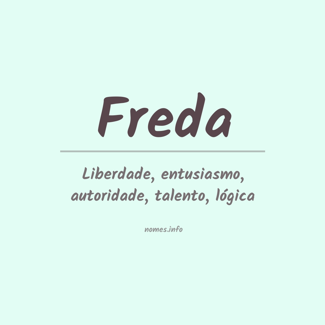 Significado do nome Freda