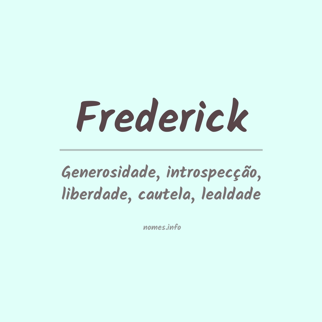 Significado do nome Frederick