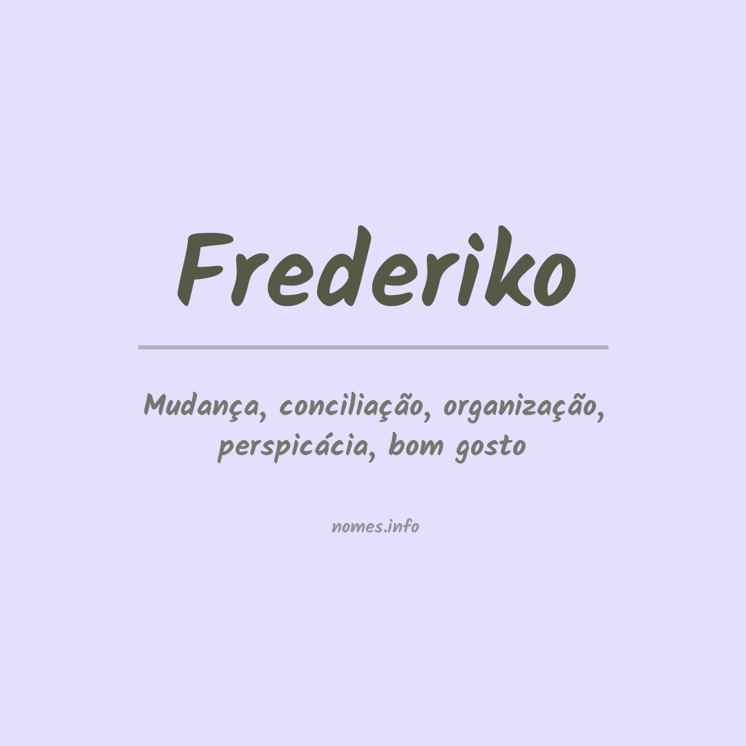 Significado do nome Frederiko