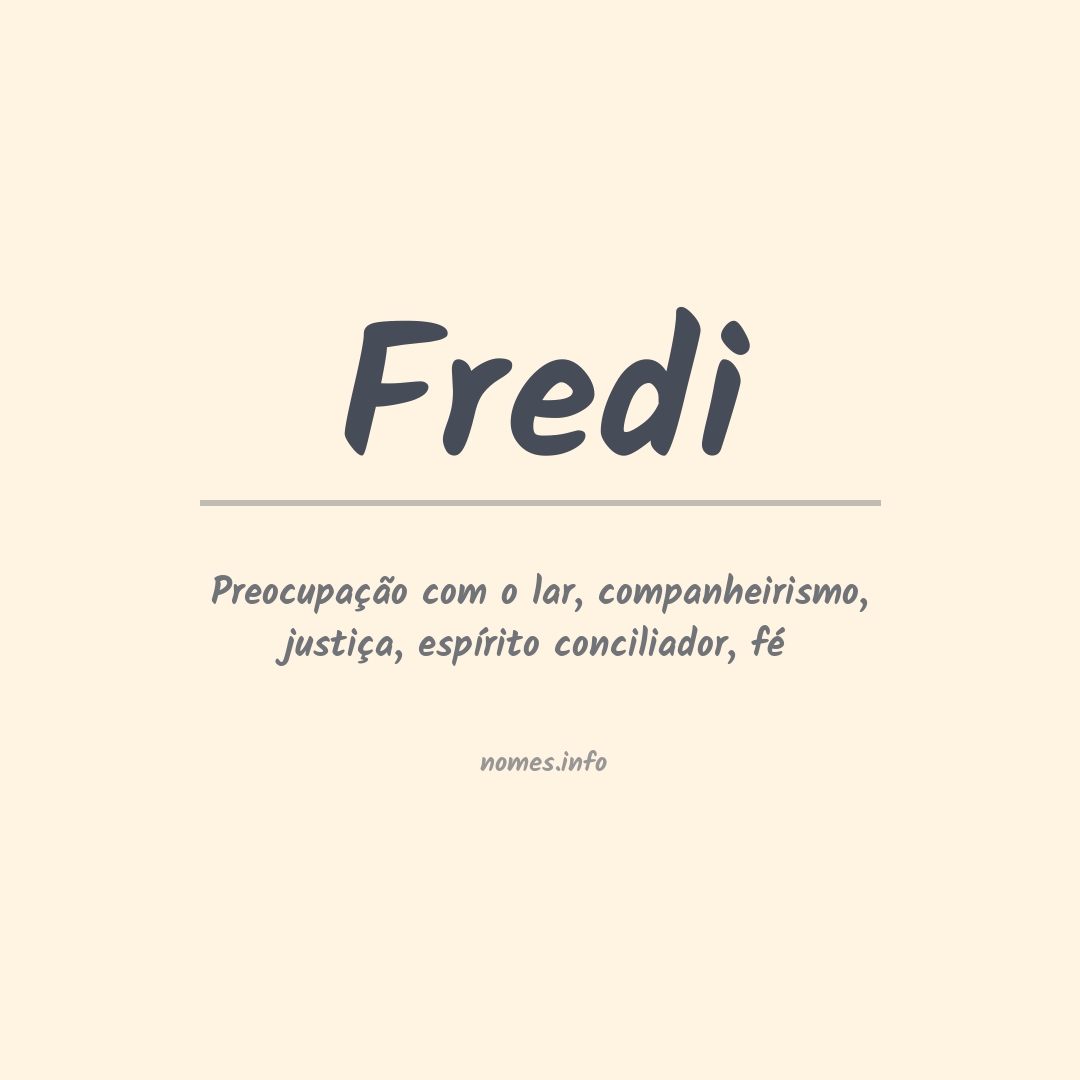 Significado do nome Fredi