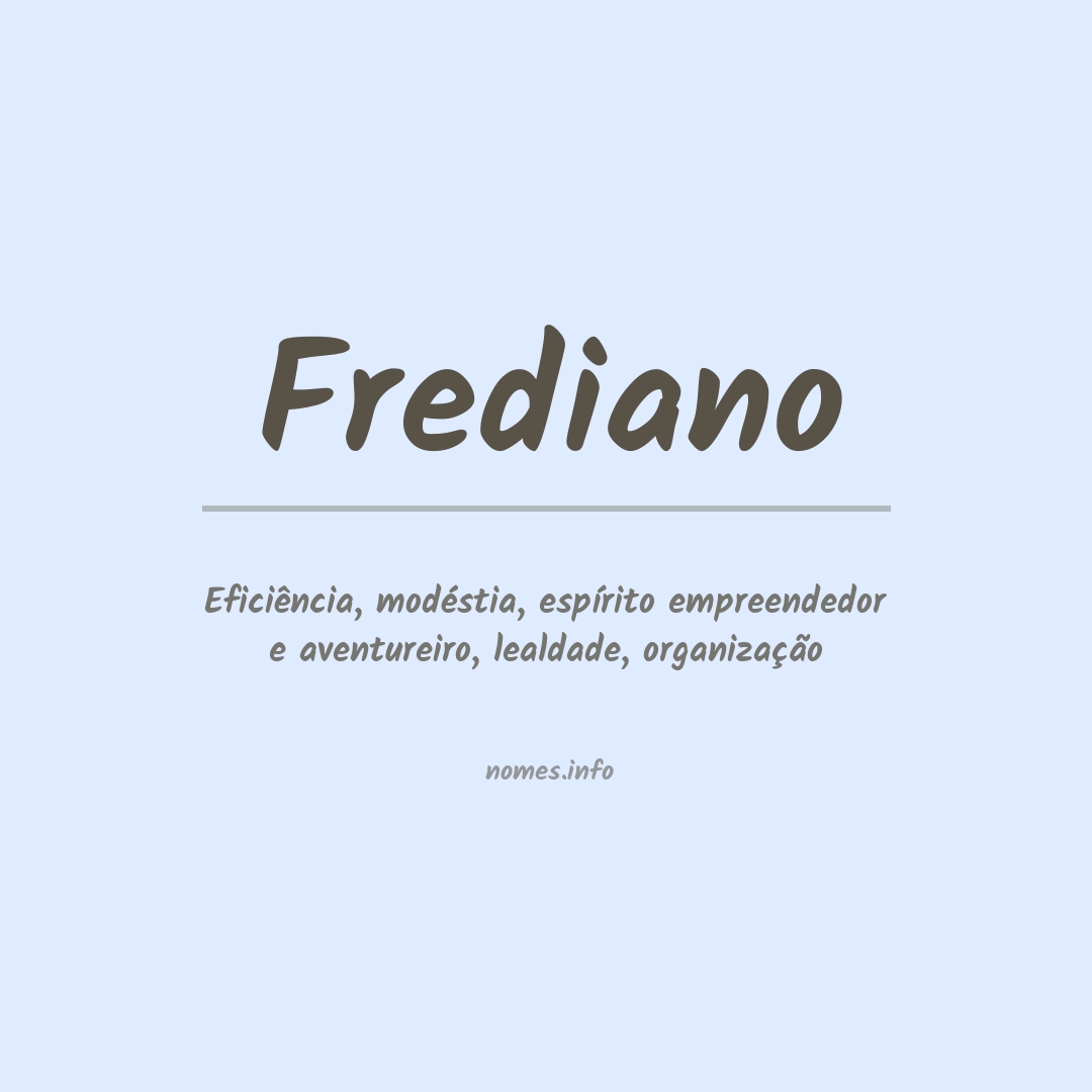 Significado do nome Frediano