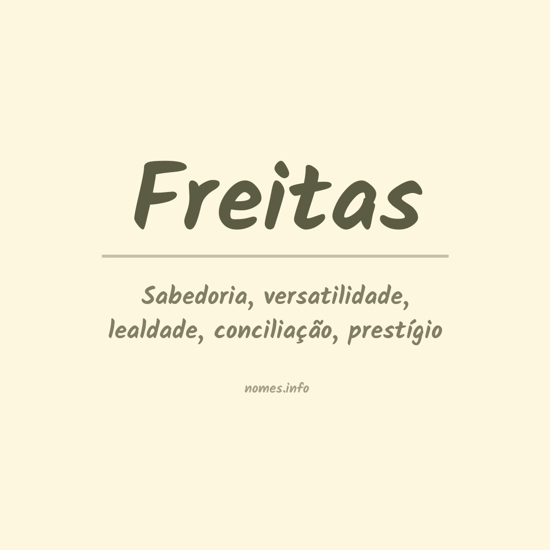 Significado do nome Freitas