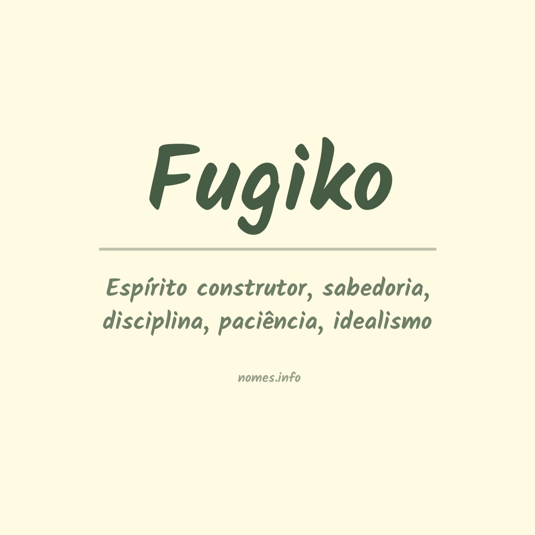 Significado do nome Fugiko