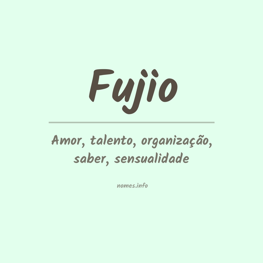 Significado do nome Fujio
