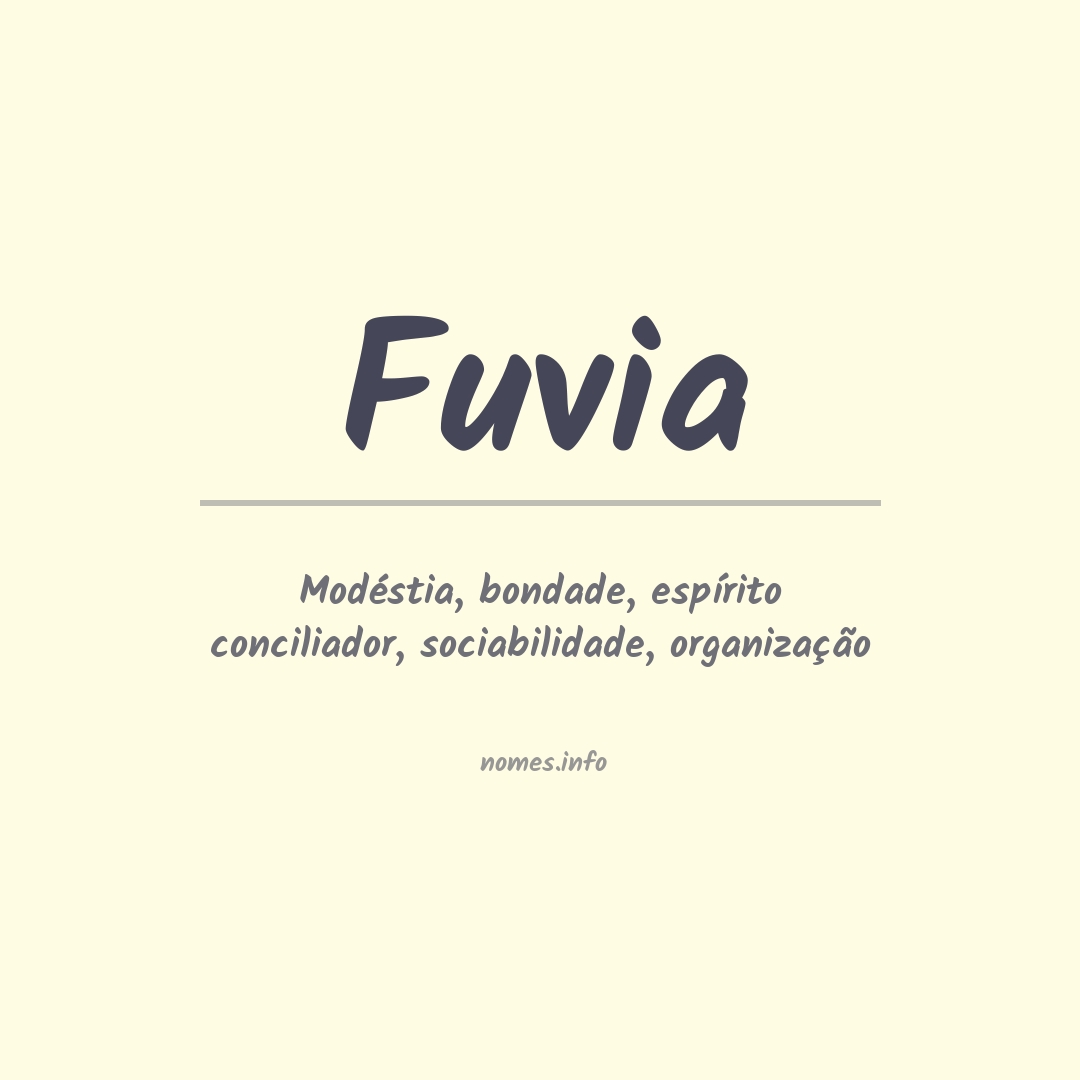 Significado do nome Fuvia