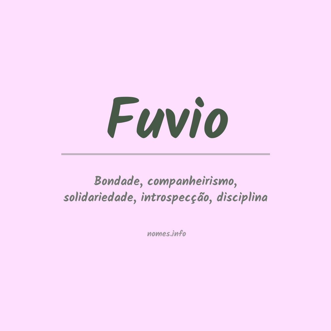 Significado do nome Fuvio