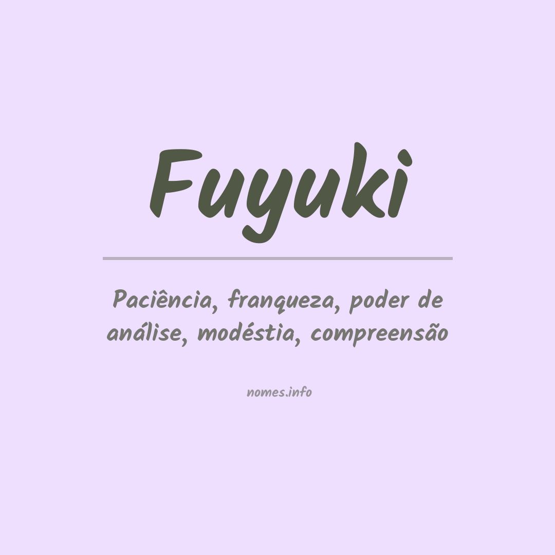 Significado do nome Fuyuki