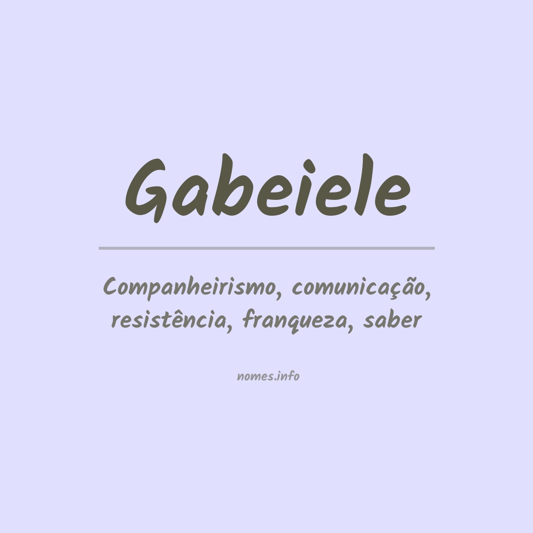 Significado do nome Gabeiele