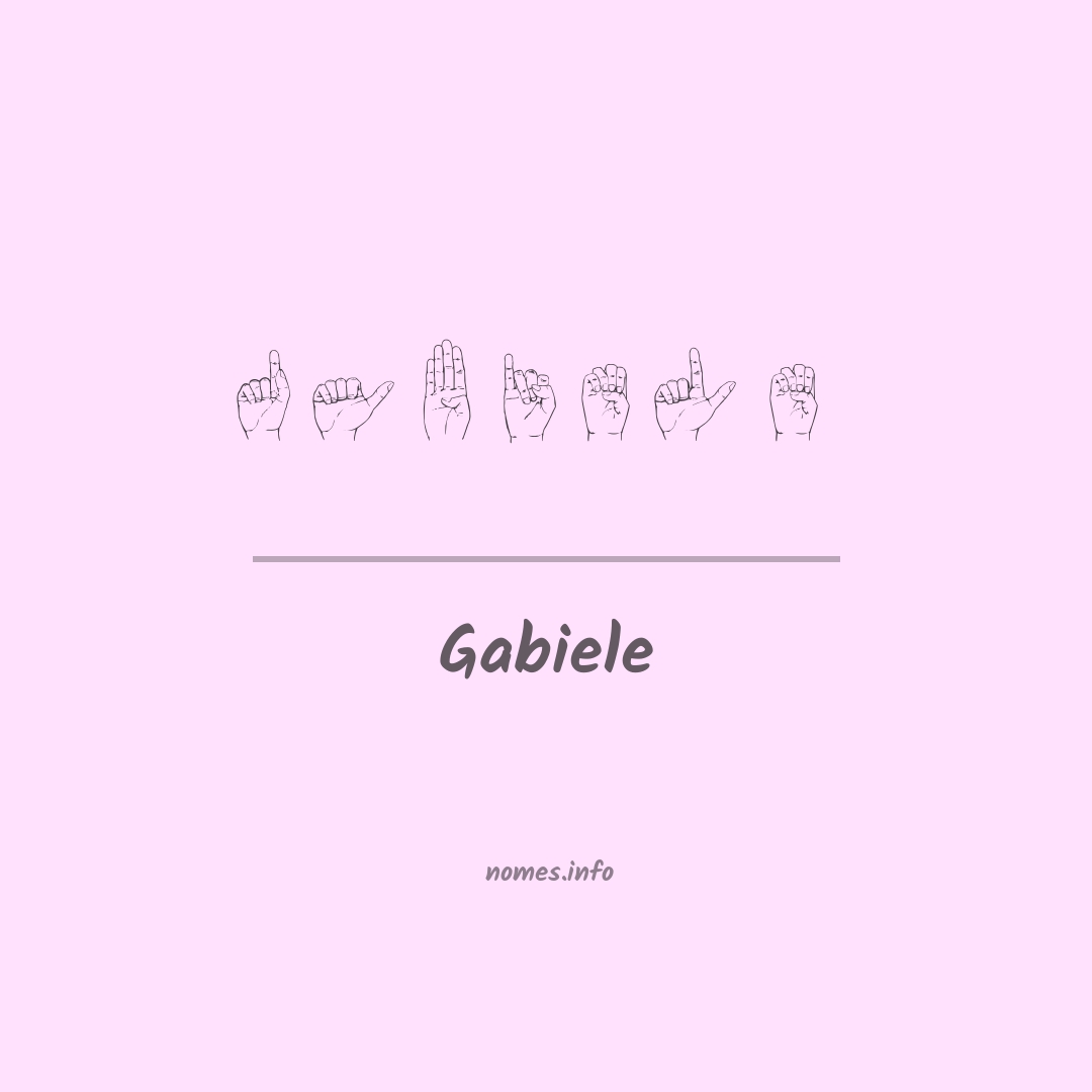 Gabiele em Libras