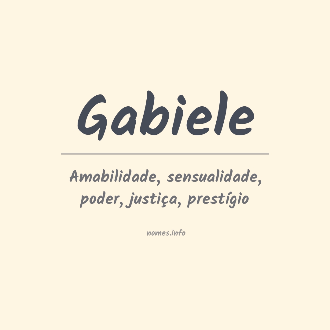 Significado do nome Gabiele