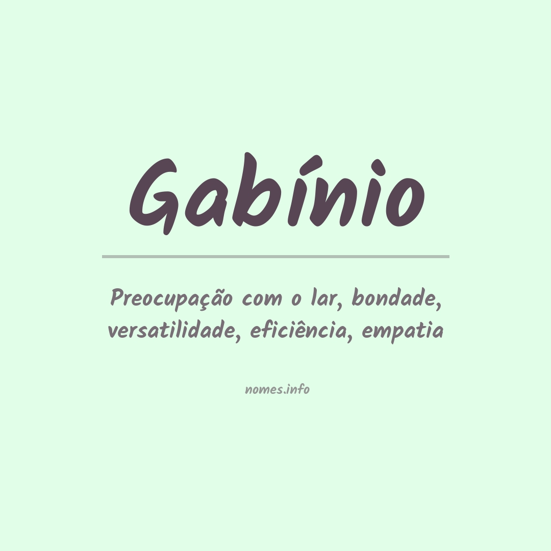 Significado do nome Gabínio
