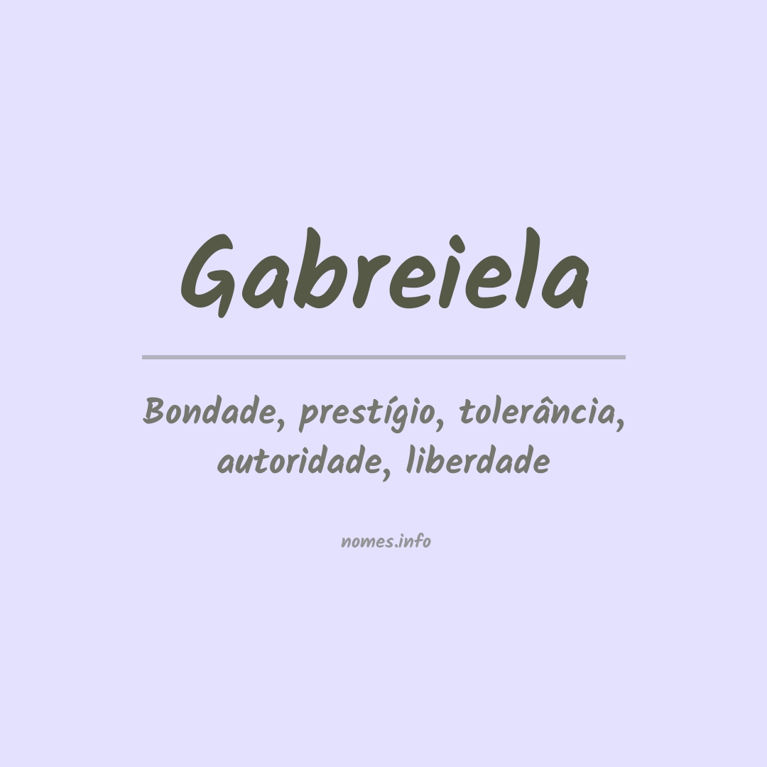 Significado do nome Gabreiela
