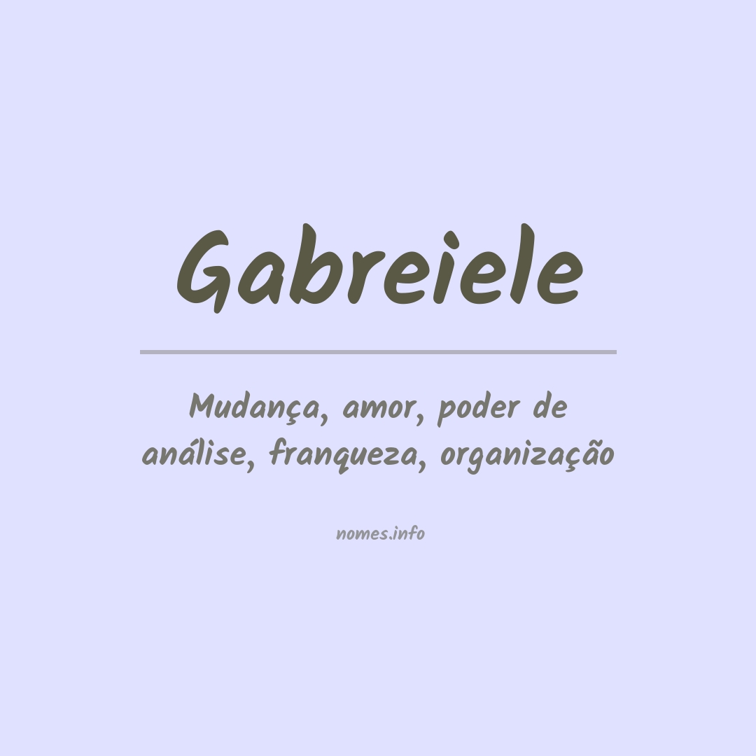 Significado do nome Gabreiele