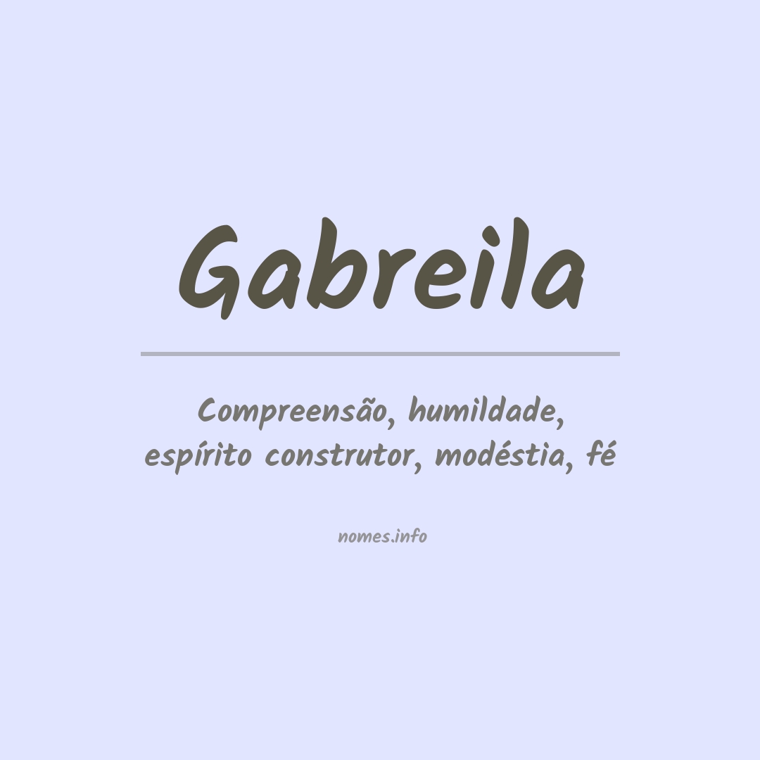 Significado do nome Gabreila