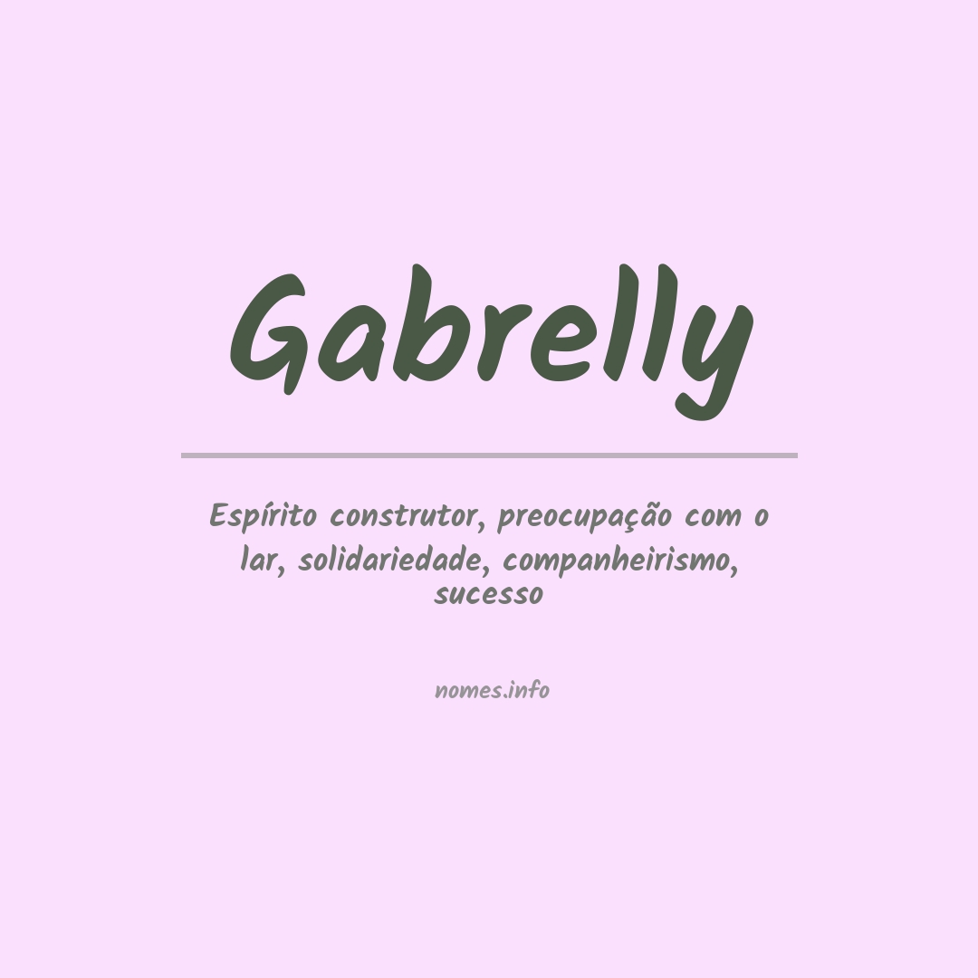 Significado do nome Gabrelly