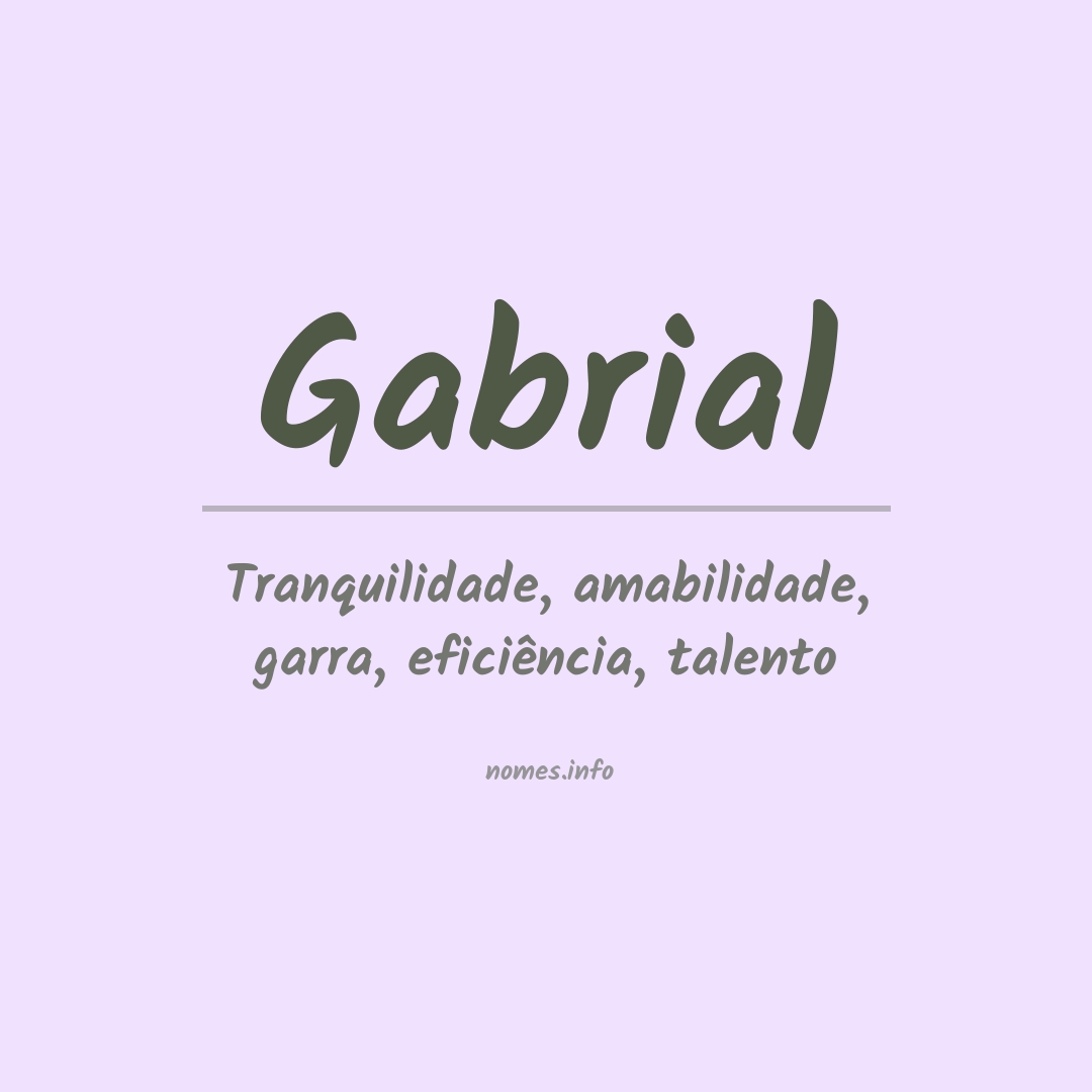 Significado do nome Gabrial