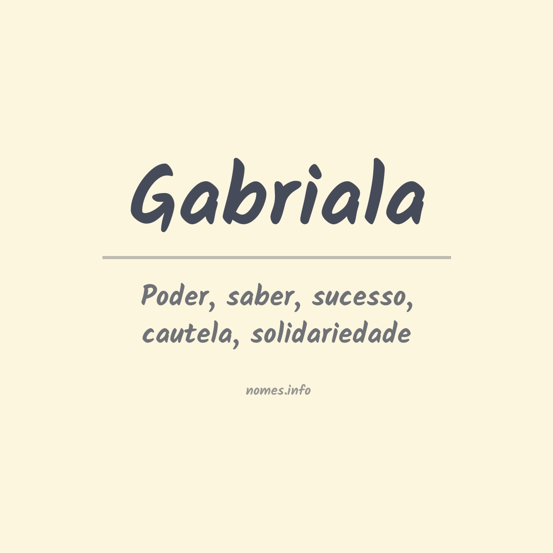 Significado do nome Gabriala
