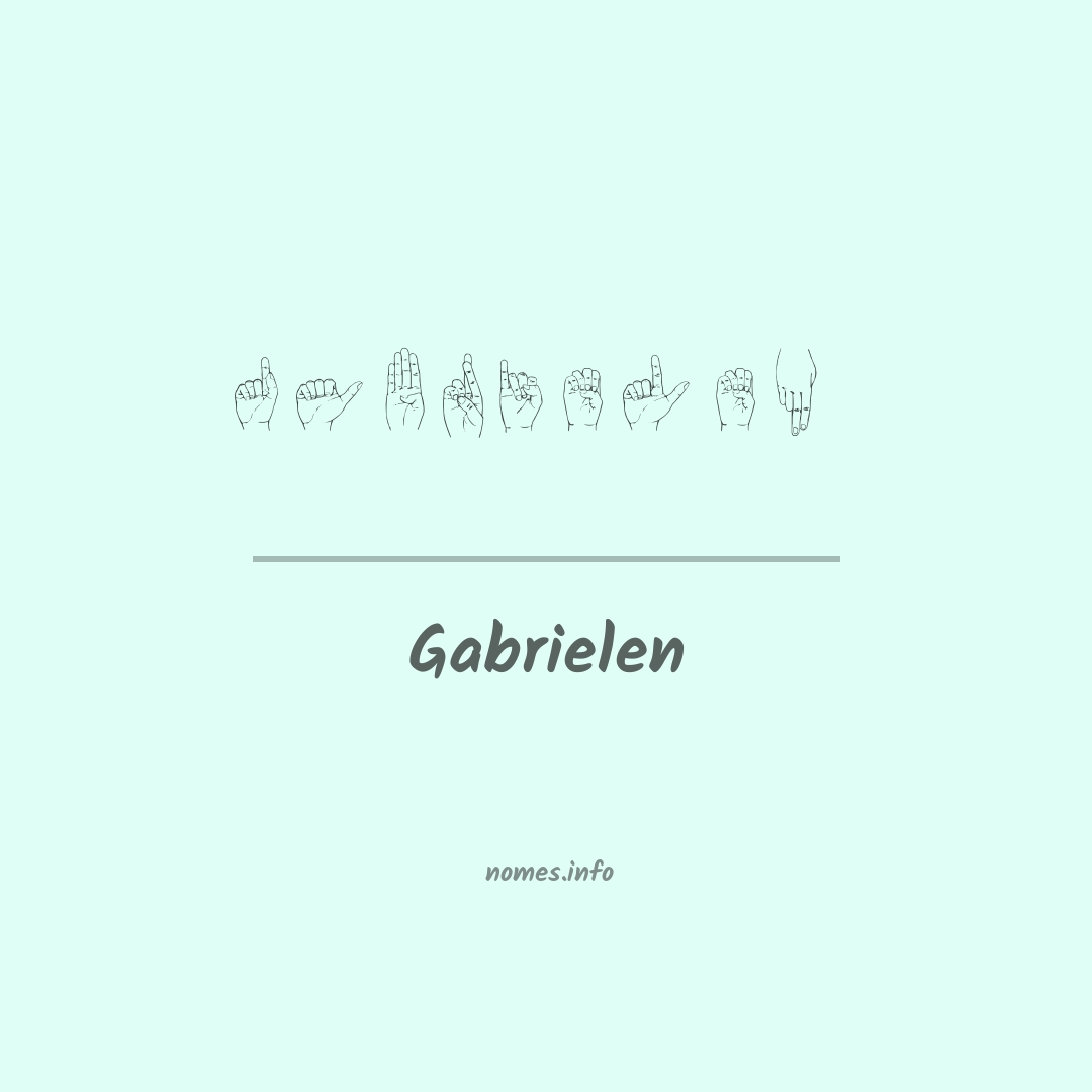 Gabrielen em Libras
