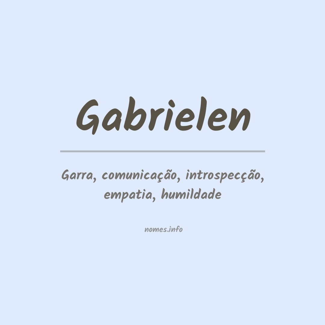 Significado do nome Gabrielen