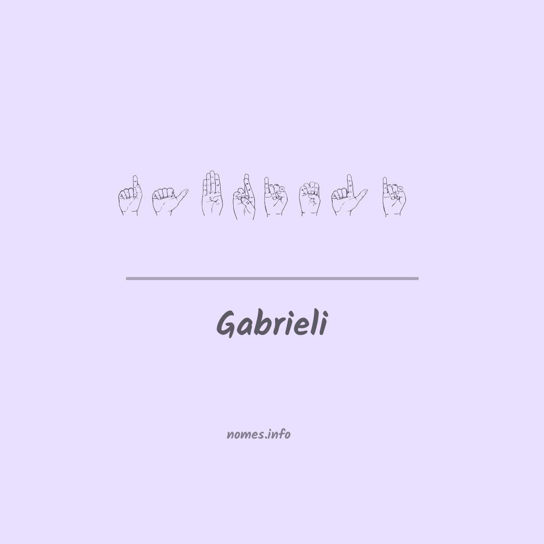 Gabrieli em Libras