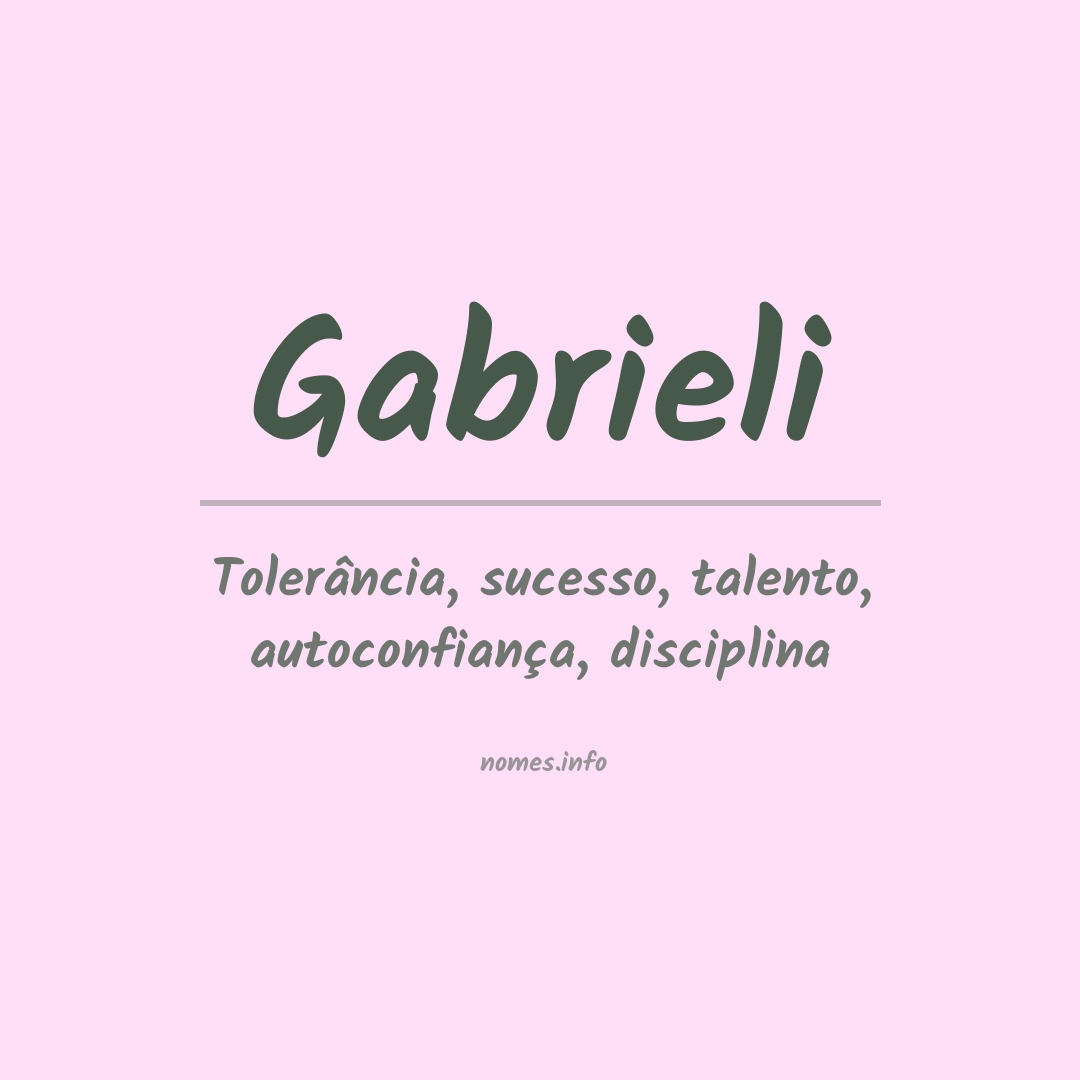 Significado do nome Gabrieli