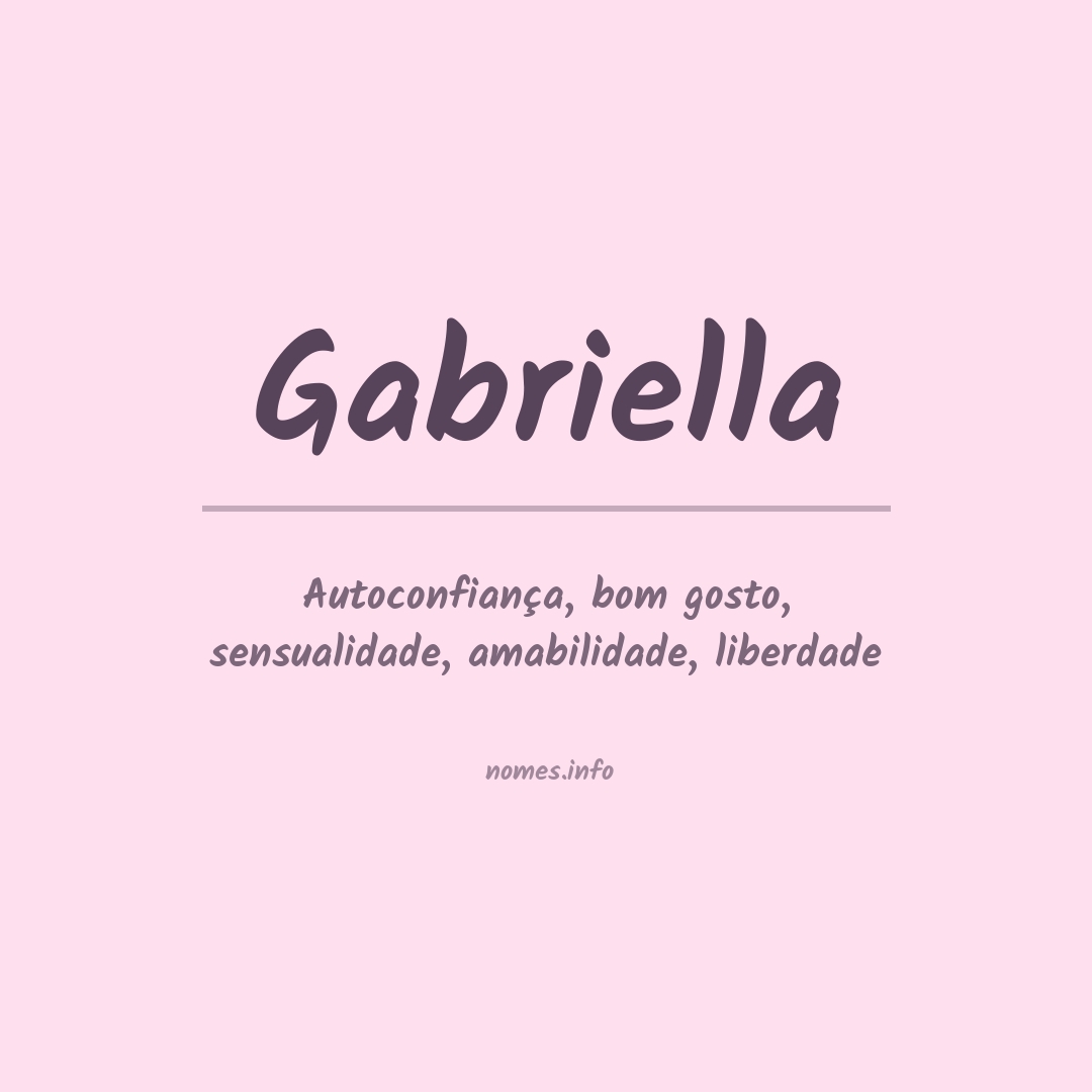 Significado do nome Gabriella Significado do nome Gabriella