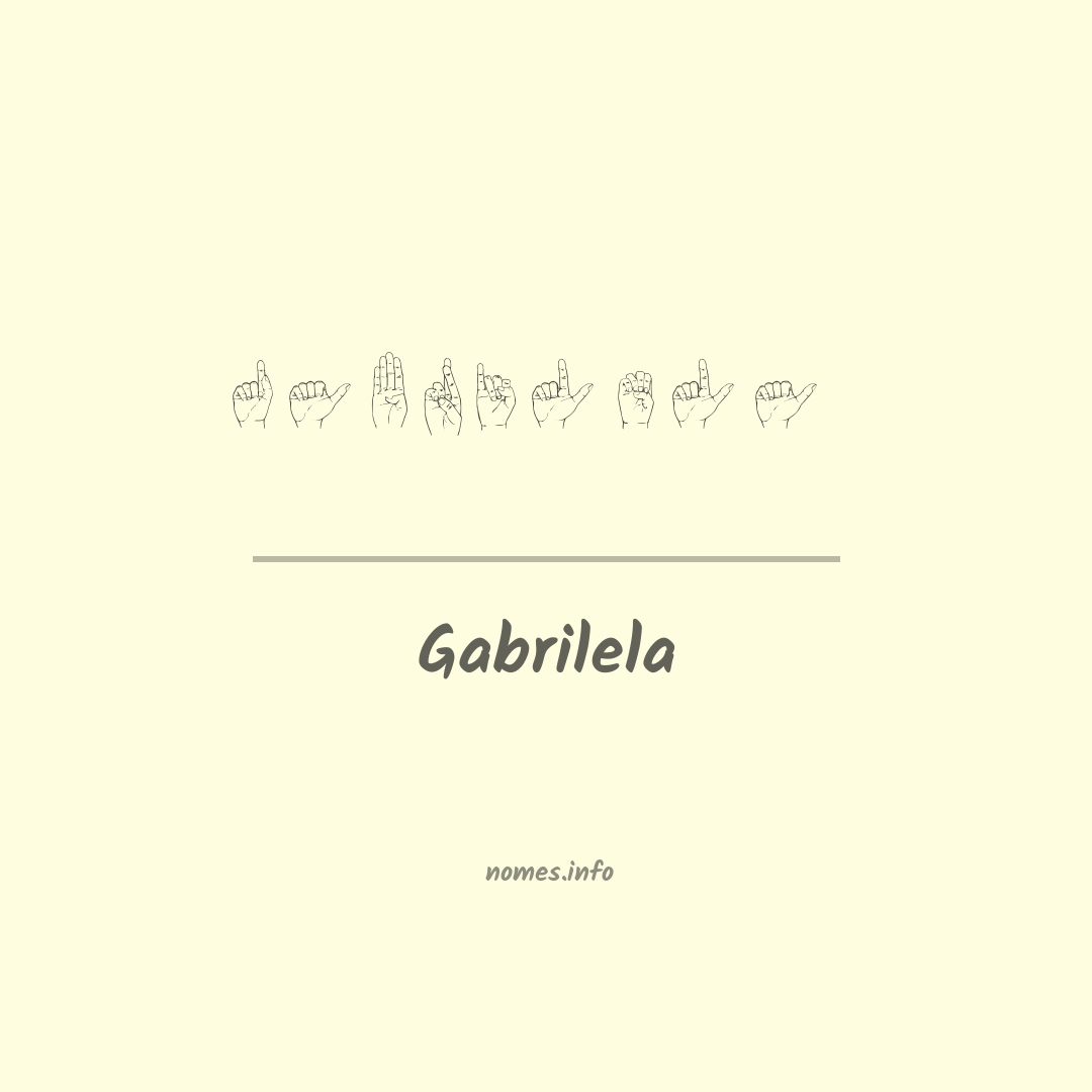 Gabrilela em Libras Gabrilela em Libras