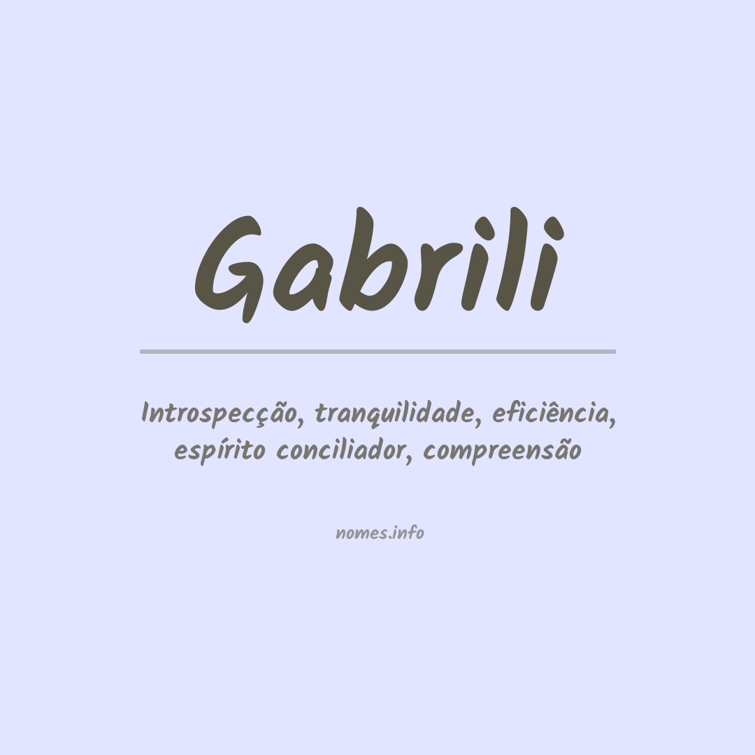 Significado do nome Gabrili