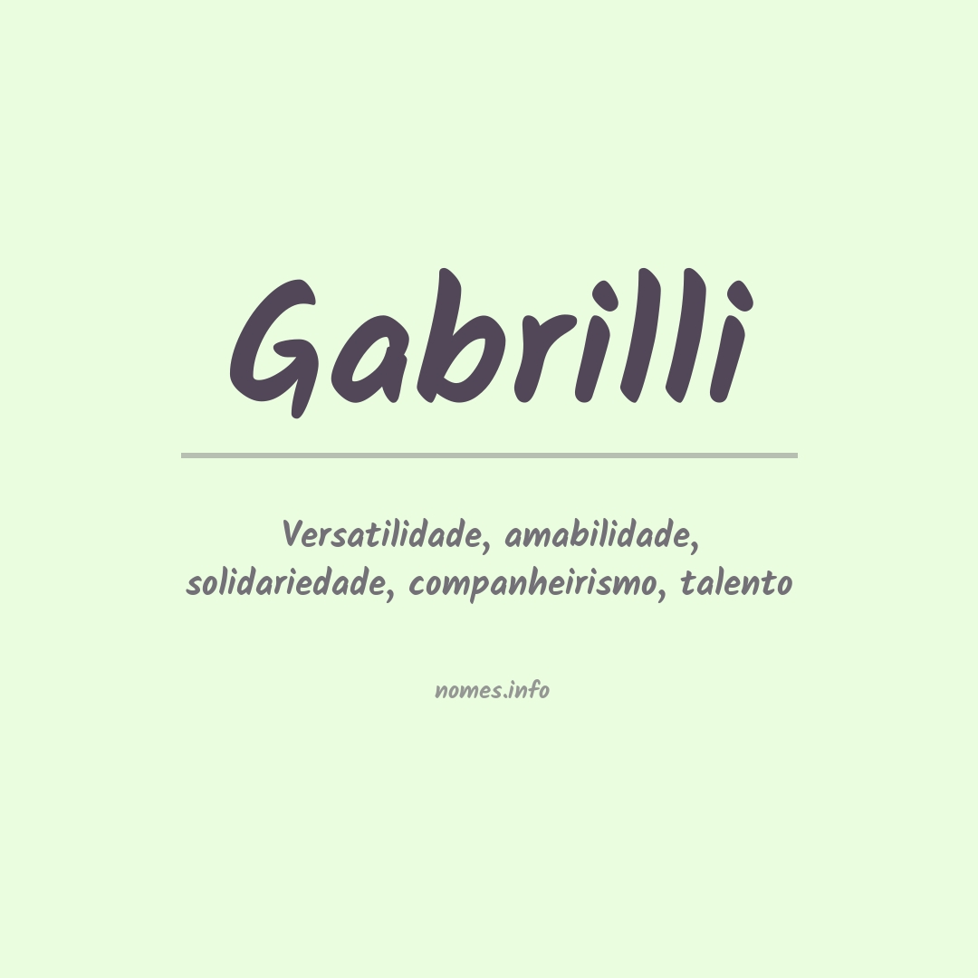 Significado do nome Gabrilli